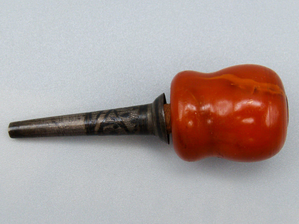 Antique Baltic egg yolk Natural Amber Hookah Mouthpiece - Kingdom of Antique Arts