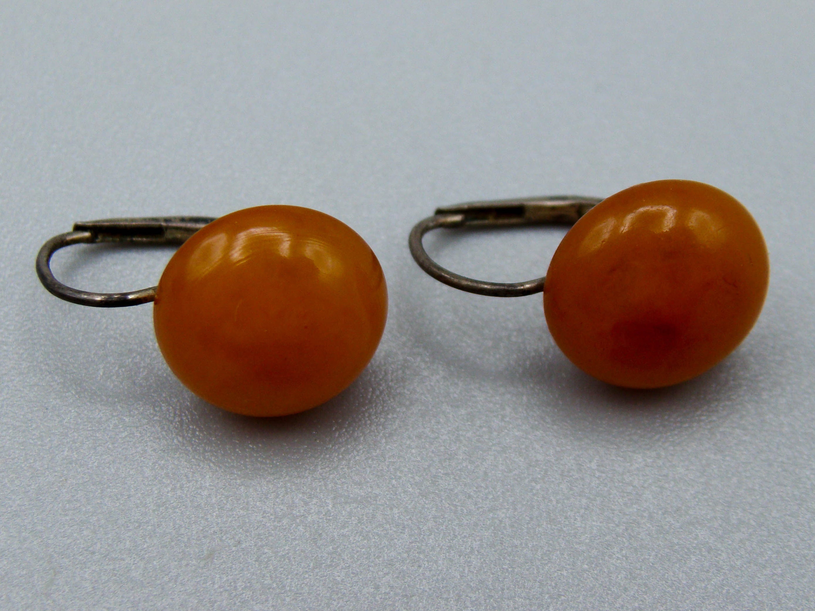 Antique Baltic Natural Amber Earrings - Kingdom of Antique Arts