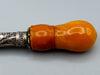 baltic amber, amber, hookah, hookah mouthpiece, antique, amber mouthpiecce, egg yolk, Sterling Silver