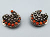 antique coral, natural coral, undyed coral, red coral, blood red coral, Italian coral, pacific coral, Sardinian Coral, Coral brooch, Coral earrings, coral pendant, sea coral, Silver 925