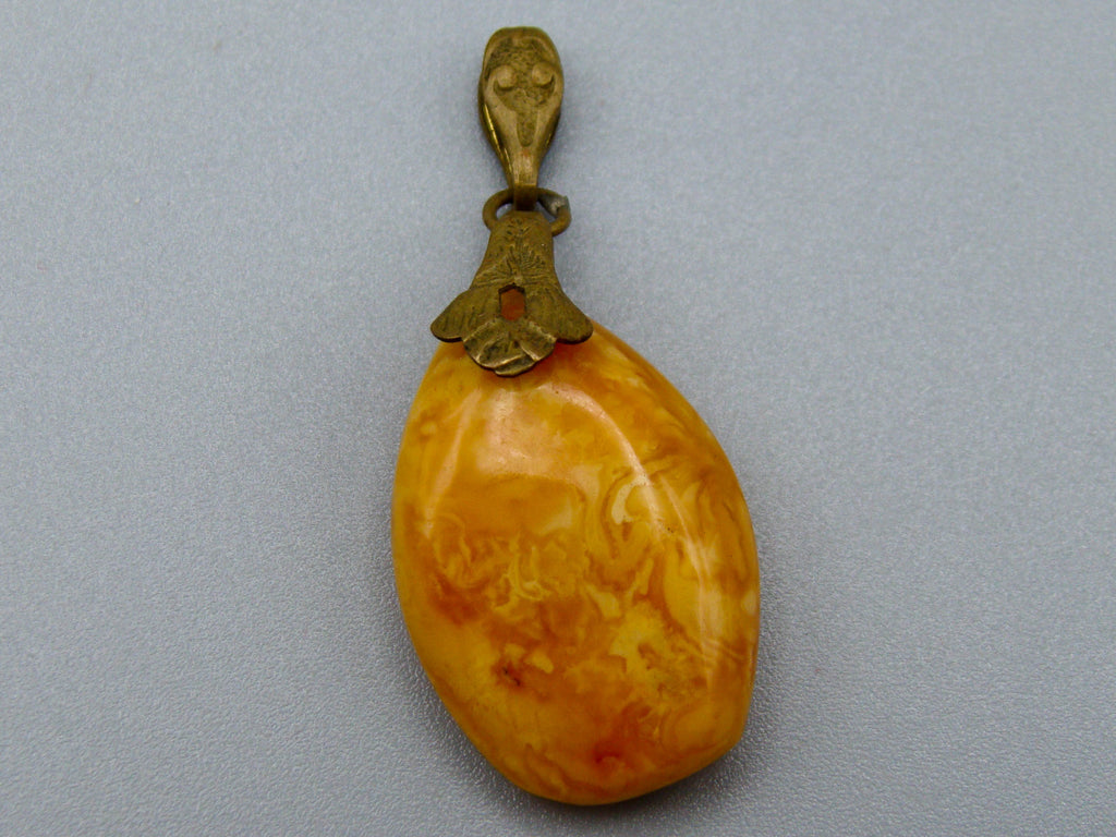Antique Baltic Natural Amber Pendant - Kingdom of Antique Arts