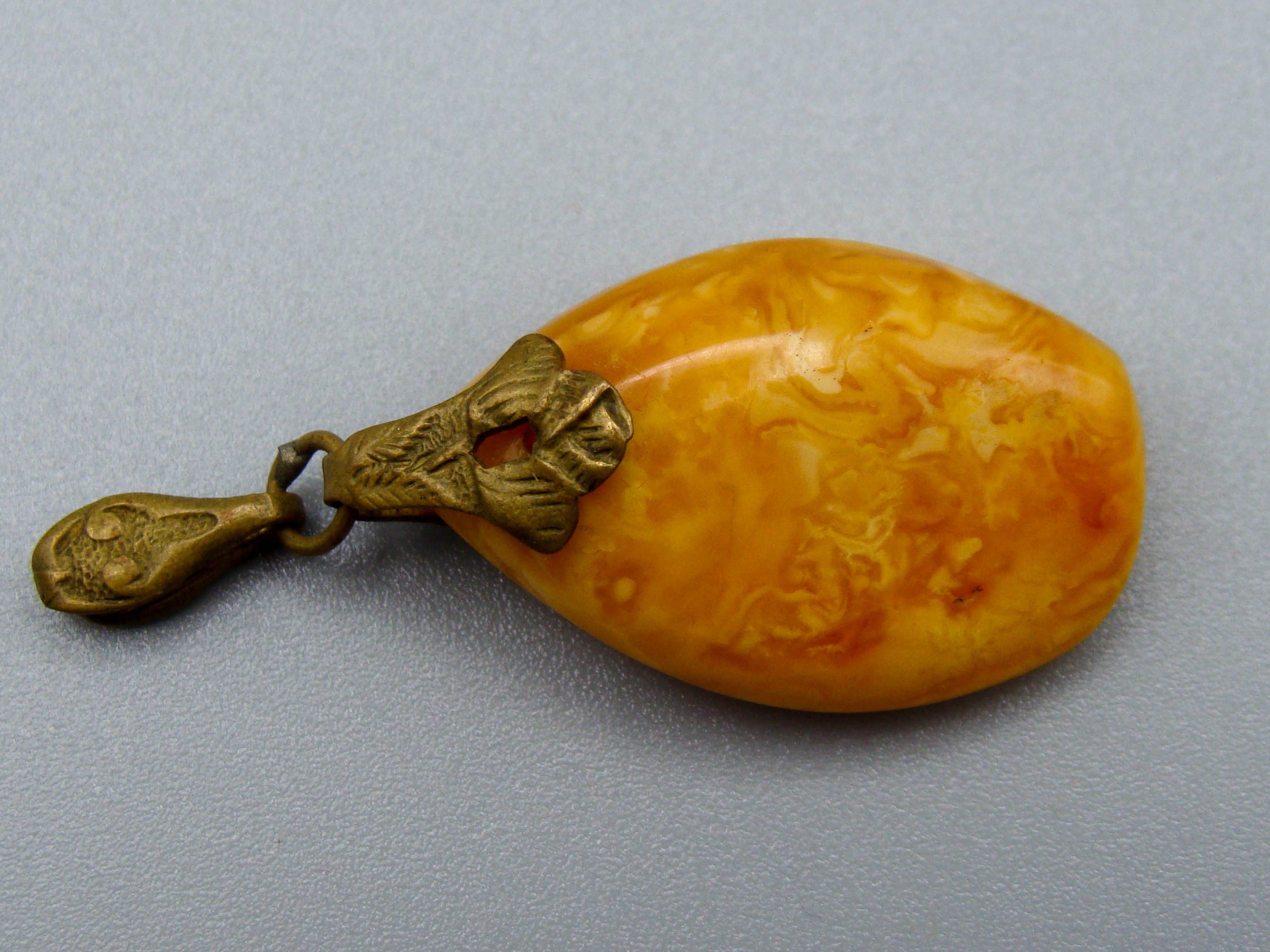 Antique Baltic Natural Amber Pendant - Kingdom of Antique Arts