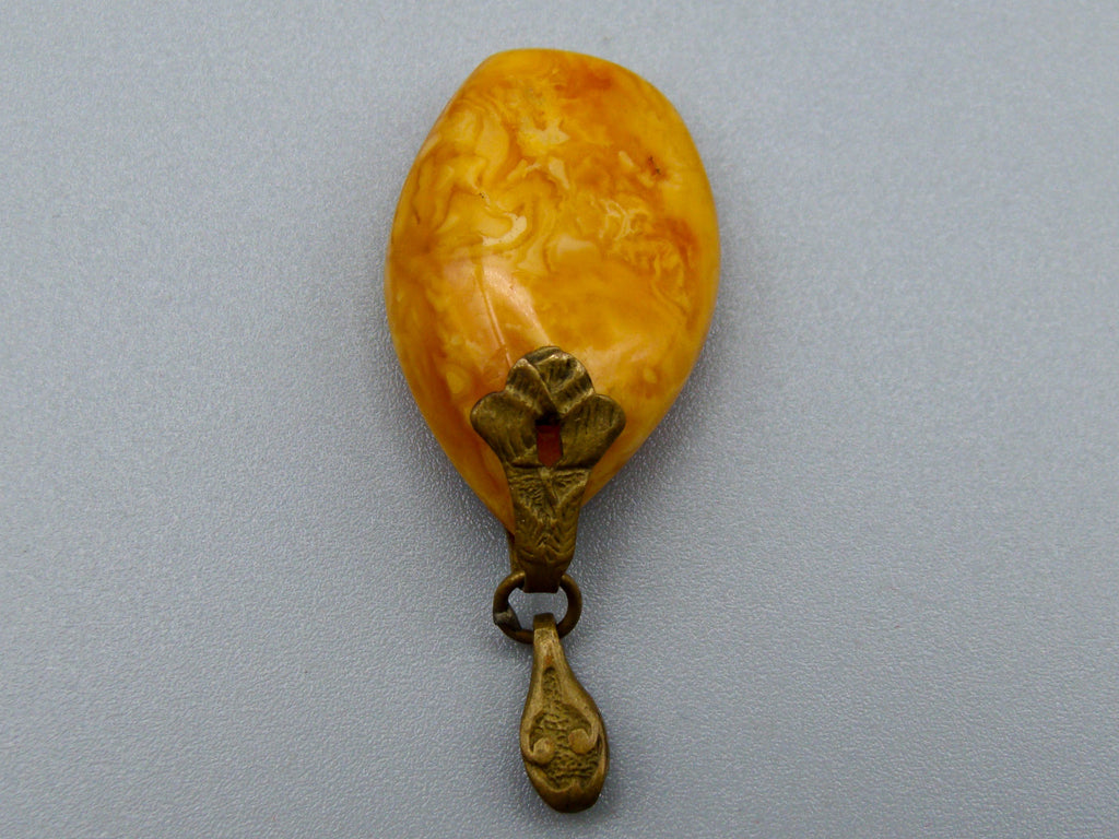Antique Baltic Natural Amber Pendant - Kingdom of Antique Arts