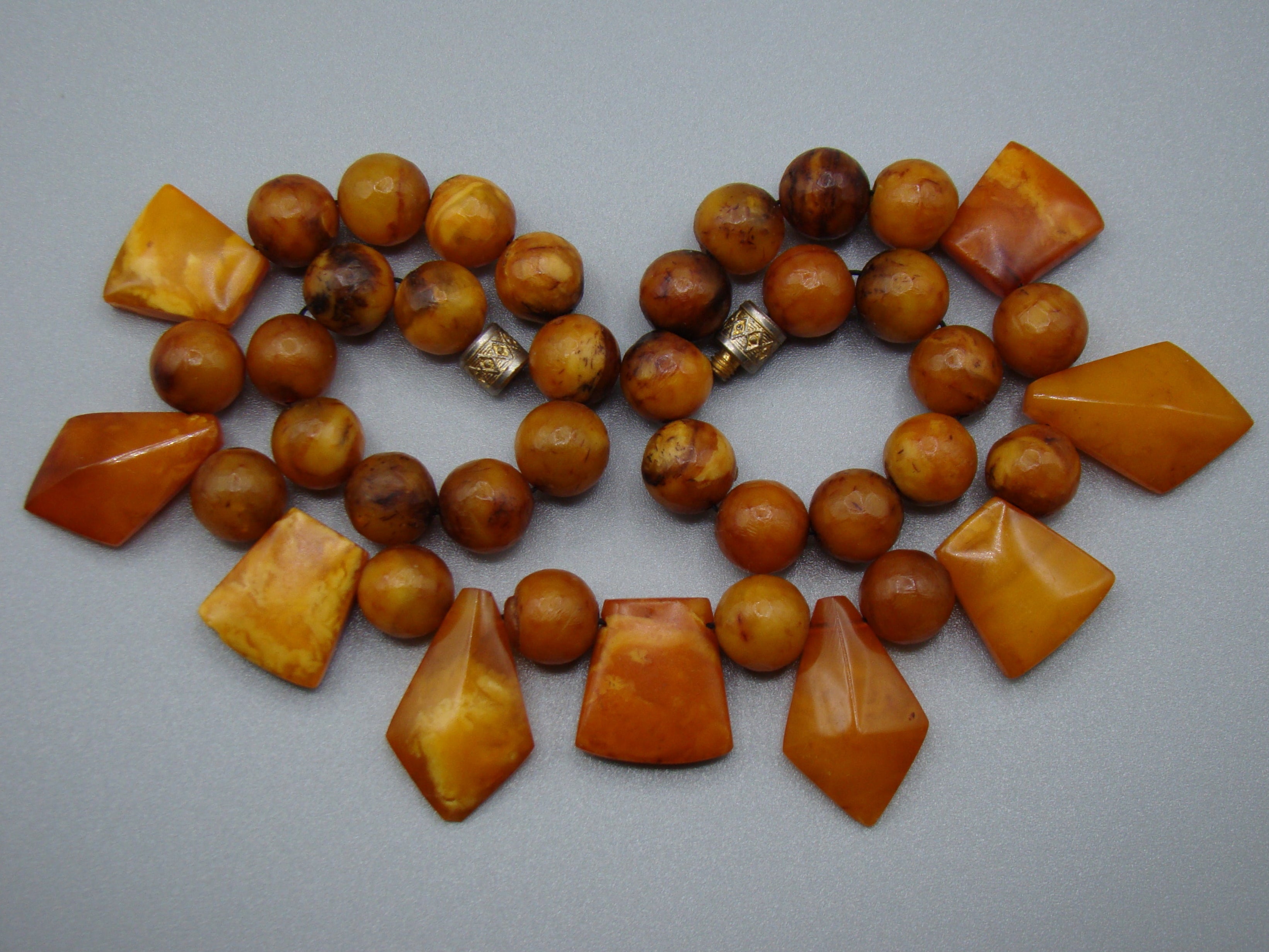 Antique Baltic egg yolk Natural Amber Necklace - Kingdom of Antique Arts