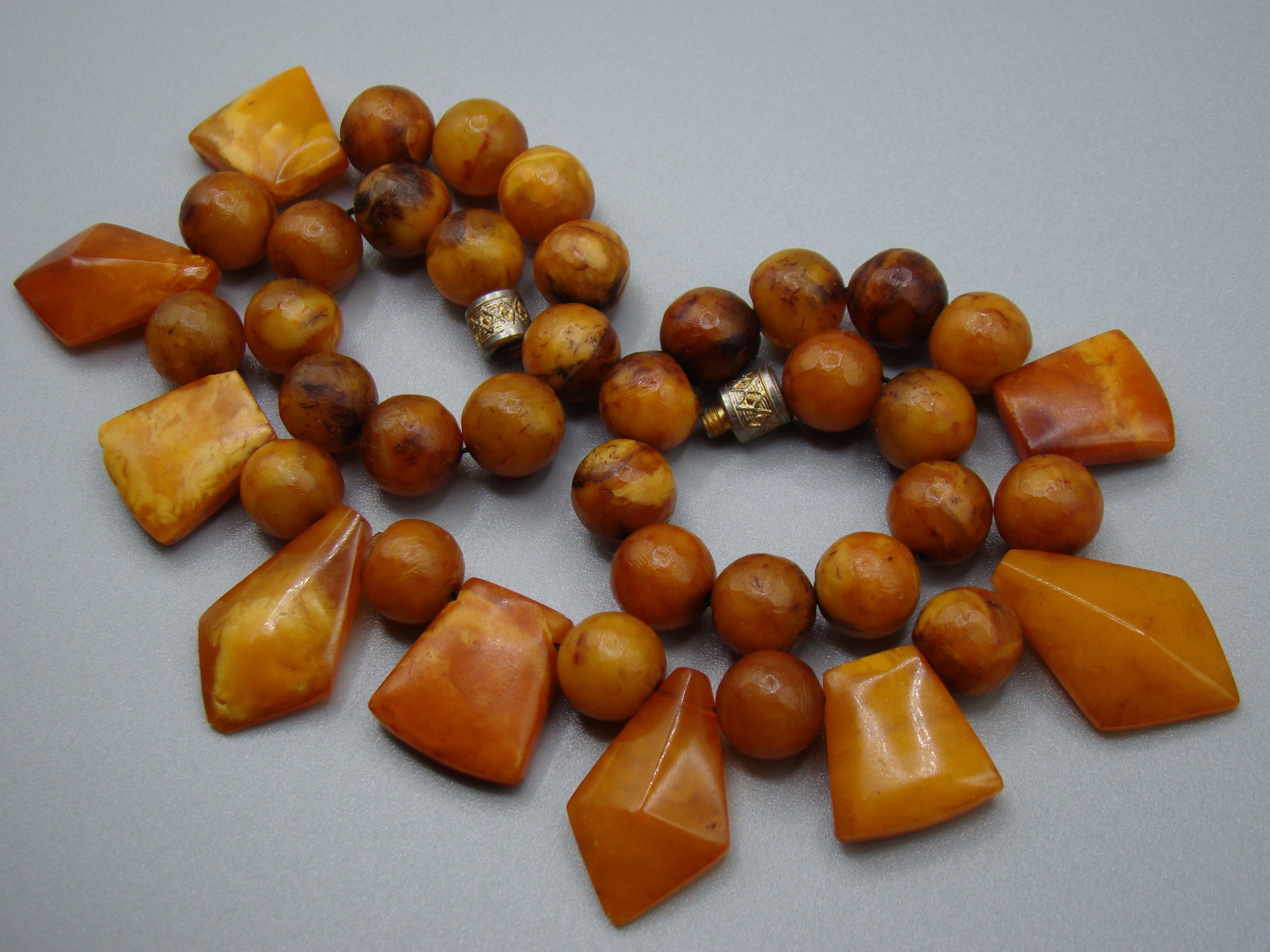 Antique Baltic egg yolk Natural Amber Necklace - Kingdom of Antique Arts