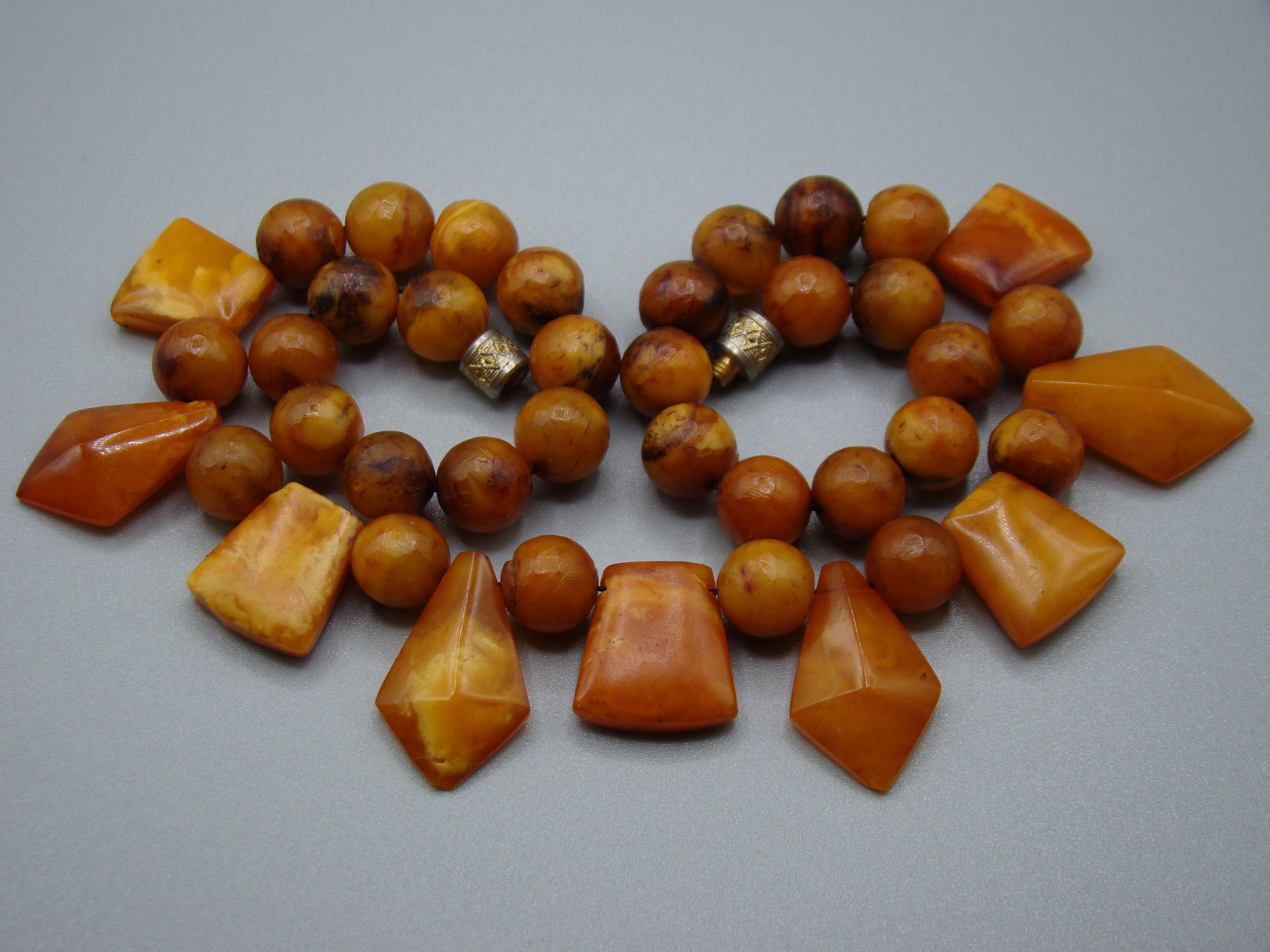Antique Baltic egg yolk Natural Amber Necklace - Kingdom of Antique Arts