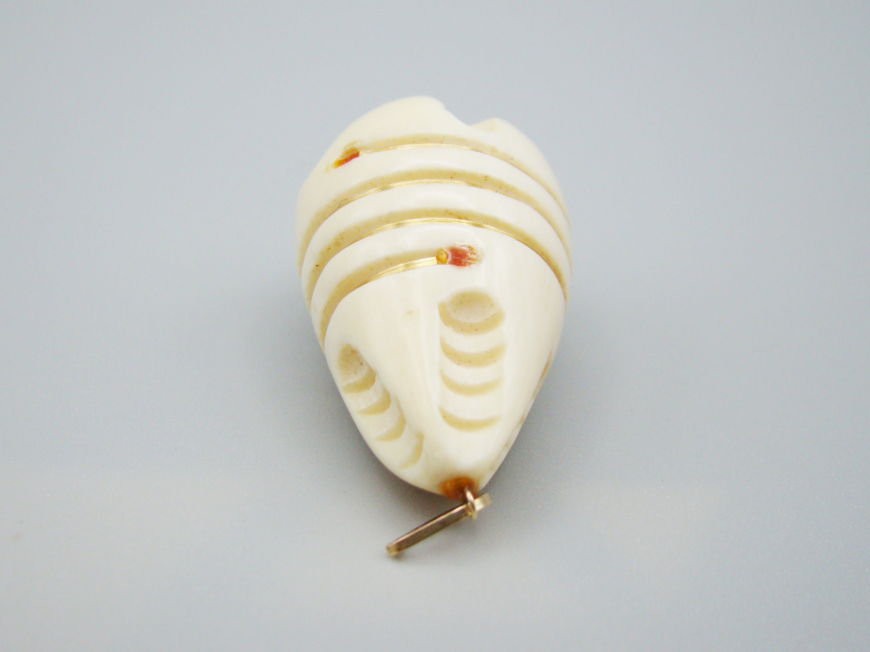 Antique Ivory, Natural Ivory, Mediterranean Ivory, handcarved Ivory, Asien Ivory, Elephant Ivory, Ivory Chain, Ivory Pendant, Gold 18K